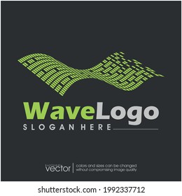 high quality logo that represents a dynamic wave
