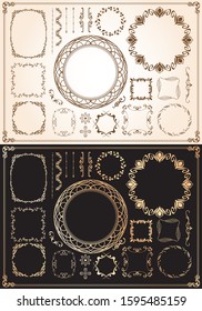 
High quality luxury frame design set, vintage frames, antique decoration material
