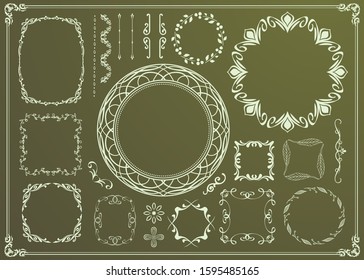 
High quality luxury frame design set, vintage frames, antique decoration material
