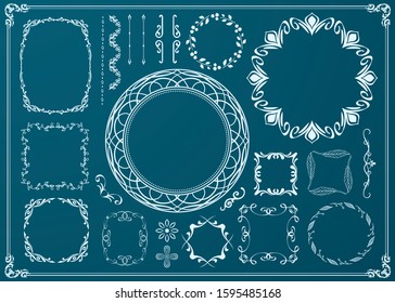 
High quality luxury frame design set, vintage frames, antique decoration material