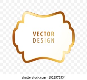 High Quality Luxury Frame on Transparent Background . Vector Isolated Illustration
