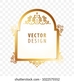 High Quality Luxury Frame on Transparent Background . Vector Isolated Illustration