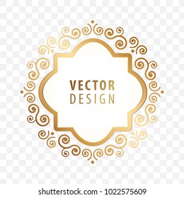 High Quality Luxury Frame on Transparent Background . Vector Isolated Illustration