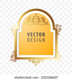 High Quality Luxury Frame on Transparent Background . Vector Isolated Illustration