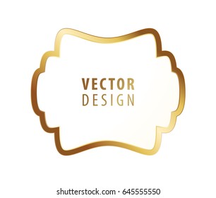 High Quality Luxury Frame on White Background . Vector Isolated Illustration