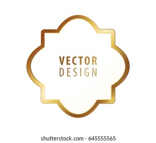 High Quality Luxury Frame on White Background . Vector Isolated Illustration