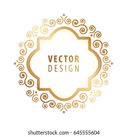 High Quality Luxury Frame on White Background . Vector Isolated Illustration