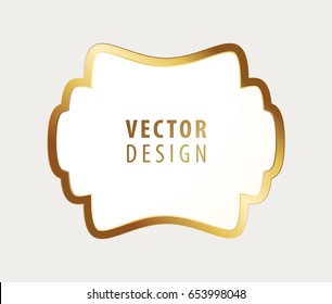 High Quality Luxury Frame on Gray Background . Vector Isolated Illustration