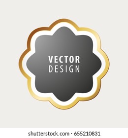 High Quality Luxury Frame on Gray Background . Vector Isolated Illustration