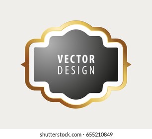 High Quality Luxury Frame on Gray Background . Vector Isolated Illustration
