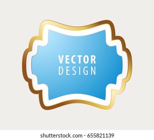 High Quality Luxury Frame on Gray Background . Vector Isolated Illustration