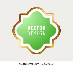 High Quality Luxury Frame on Gray Background . Vector Isolated Illustration