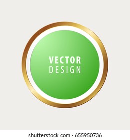 High Quality Luxury Frame on Gray Background . Vector Isolated Illustration