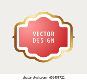 High Quality Luxury Frame on Gray Background . Vector Isolated Illustration