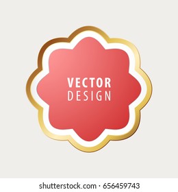 High Quality Luxury Frame on Gray Background . Vector Isolated Illustration