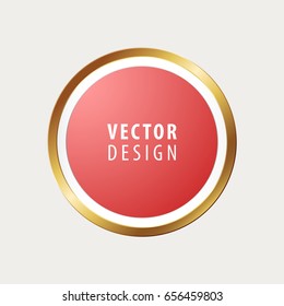 High Quality Luxury Frame on Gray Background . Vector Isolated Illustration