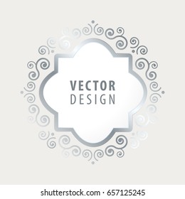High Quality Luxury Frame on Grey Background . Vector Isolated Illustration