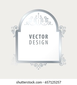 High Quality Luxury Frame on Grey Background . Vector Isolated Illustration
