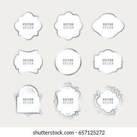 High Quality Luxury Frame on Grey Background . Vector Isolated Illustration