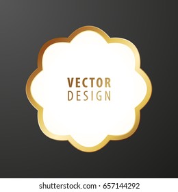 High Quality Luxury Frame on Black Background . Vector Isolated Illustration