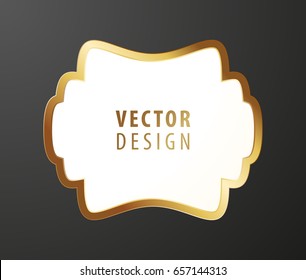 High Quality Luxury Frame on Black Background . Vector Isolated Illustration