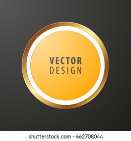 High Quality Luxury Frame on Black Background . Vector Isolated Illustration