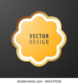 High Quality Luxury Frame on black Background . Vector Isolated Illustration