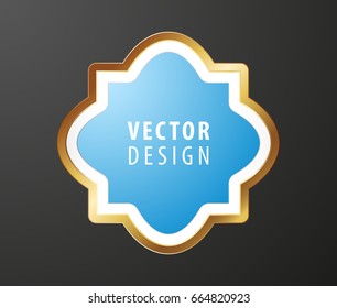 High Quality Luxury Frame on Black Background . Vector Isolated Illustration
