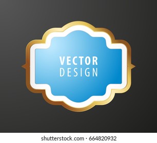 High Quality Luxury Frame on Black Background . Vector Isolated Illustration