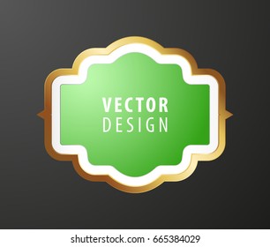High Quality Luxury Frame on Black Background . Vector Isolated Illustration