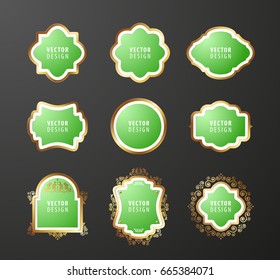 High Quality Luxury Frame on Black Background . Vector Isolated Illustration