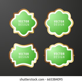 High Quality Luxury Frame on Black Background . Vector Isolated Illustration