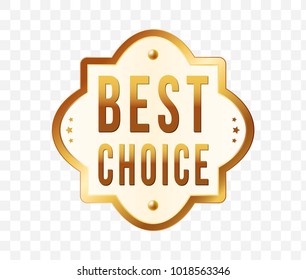 High Quality Luxury Labels on Transparent Background . Vector Isolated Illustration