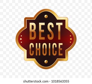 High Quality Luxury Labels on Transparent Background . Vector Isolated Illustration