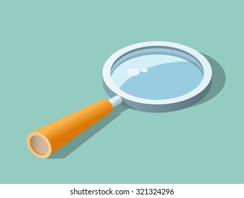 High Quality Magnifying Glass. Isolated Vector Illustration.