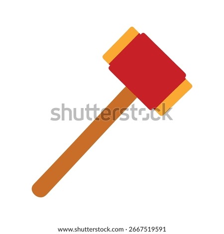 High quality mallet drawing perfect for woodworking carpentry sculpting and hand tool equipment concepts Vector illustration on white background.