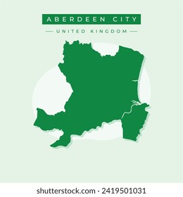 High Quality map of Aberdeen is a city of Scotland, with borders of the wards
