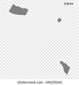 High quality map of Ajman is a emirate of United Arab Emirates