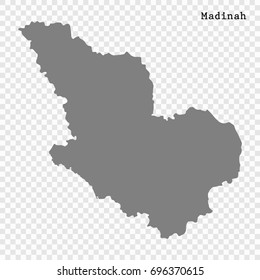 High quality map of Al Madinah is a region of Saudi Arabia