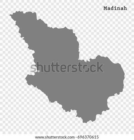 High quality map of Al Madinah is a region of Saudi Arabia