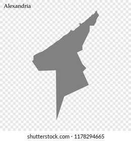High Quality map of Alexandria is a governorate of Egypt
