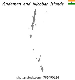High Quality map of Andaman and Nicobar Islands is a state of India