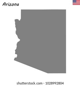 High Quality map of Arizona is a state of United States