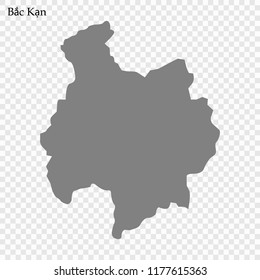 High Quality map of Bac Kan is a province of Vietnam