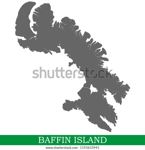 High Quality Map Baffin Island Island Stock Vector Royalty Free