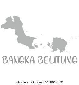 High Quality map of bangka belitung is a province of Indonesia