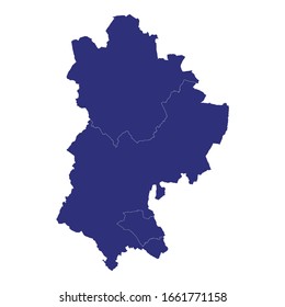 High Quality map of Bedfordshire is a ceremonial county of England, with borders of the counties