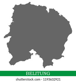 High quality map of Belitung is the island of Indonesia