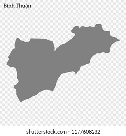 High Quality map of Binh Thuan is a province of Vietnam