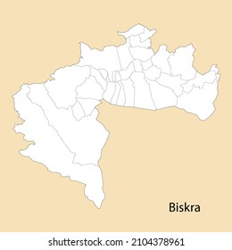 Die Provinz Algerien, die an die Grenzen der Provinz Biskra grenzt